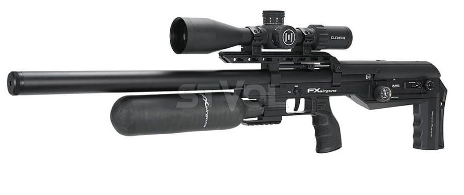 Пневматична редукторна гвинтівка FX Airgun Leopard Black Sniper Bottle .177 кал фото 3