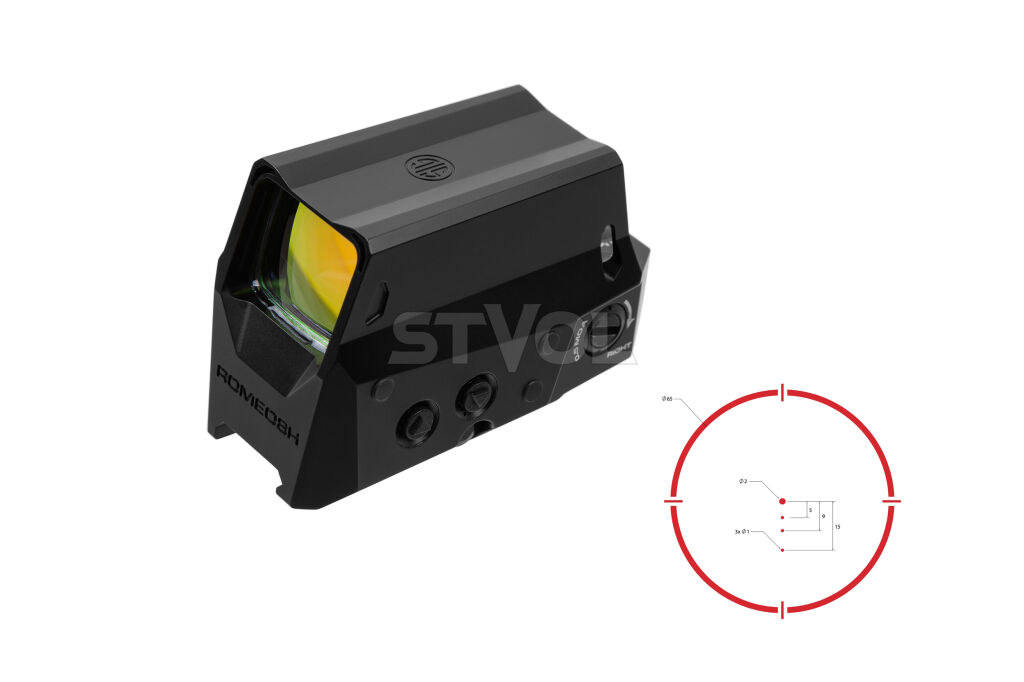 Приціл коліматорний Sig Optics ROMEO8H BALLISTIC CIRCLE DOT, 0.5 MOA ADJ, BLACK фото 7