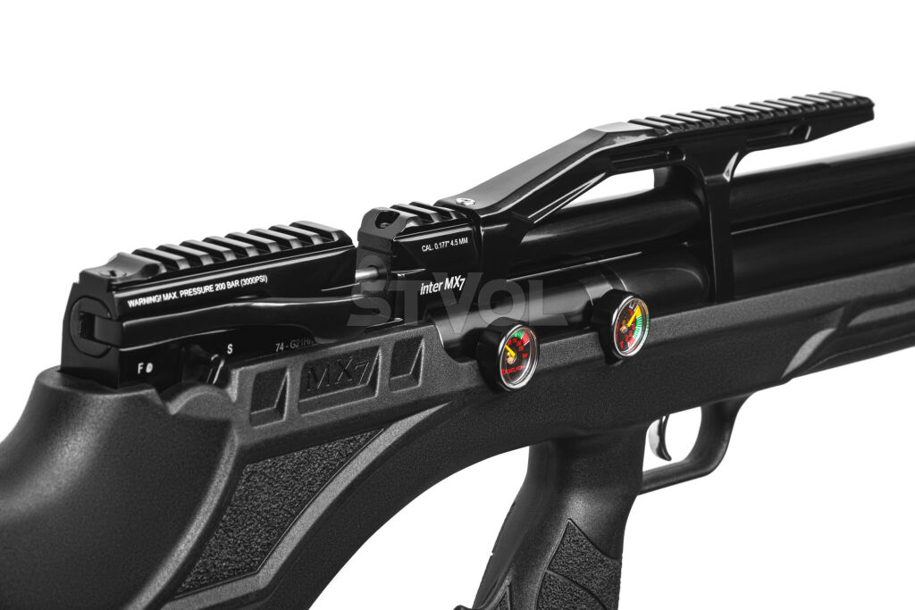 Пневматическая Редукторная PCP винтовка  Aselkon MX7 Black кал. 4.5 Фото 3
