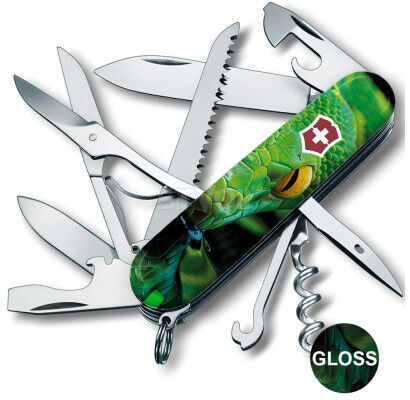Ніж Victorinox Swiss Army Huntsman Zodiac Зелена дерев'яна змія фото