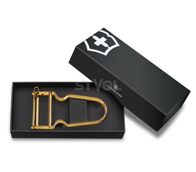 Овочечистка Victorinox REX, позолота, одностороння гладка РК фото 5