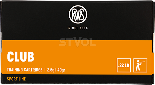 2132885 Патроны нарезные RWS Club, кал. 22 LR, 40GR (2,6 г), 330 м/с, 50 шт/уп. Фото 2