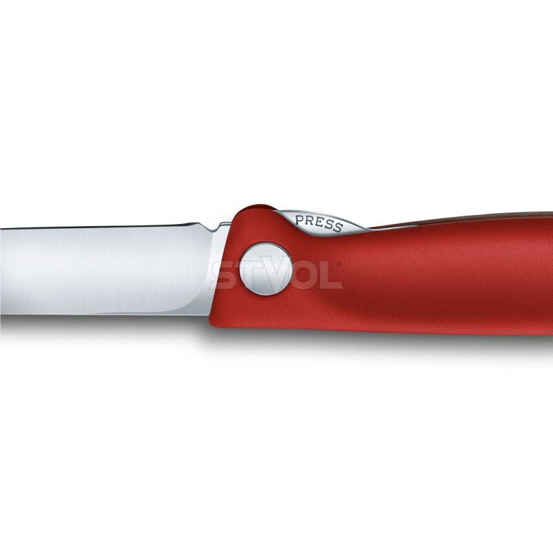 Ніж кухонний складний Victorinox SwissClassic 11 см, заокруглений, червоний, блістер фото 3