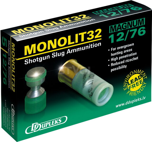 Патрон гладкоствольних DDupleks Monolit32 12/76 фото