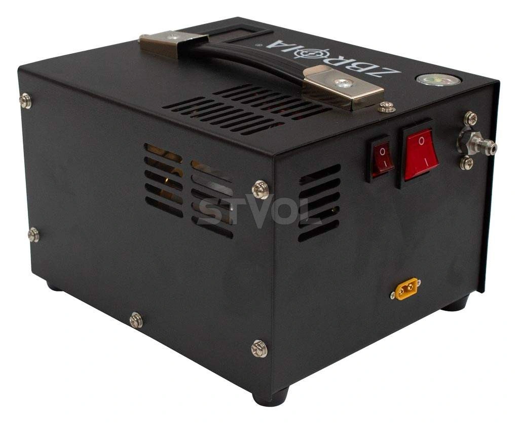 Z9.6.083 Компресор повітряний PCP, електричний 12В, 300 бар / 4500psi Колір: Чорний Напруга: 12v/220 Фото 3