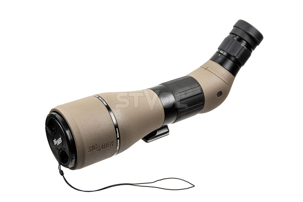 Зрительная труба Sig Optics OSCAR8, 27-55X80MM, HDX LENS, ANGLED EYEPIECE, FDE Фото 2