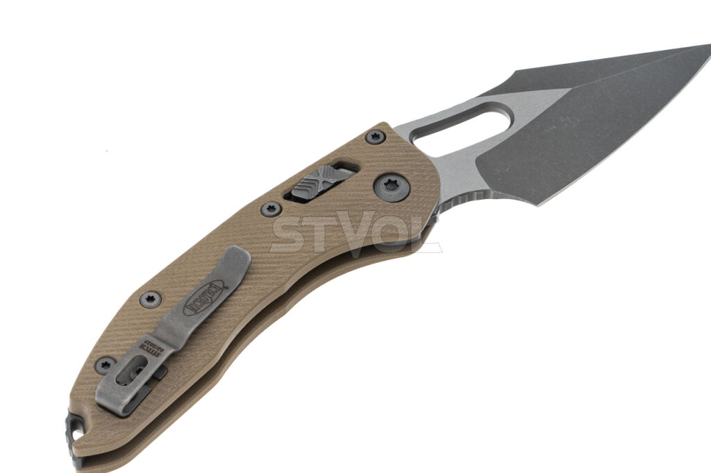Ніж Microtech Stitch Ram-Lock, fluted, Apoc, руків'я G10 tan фото 2