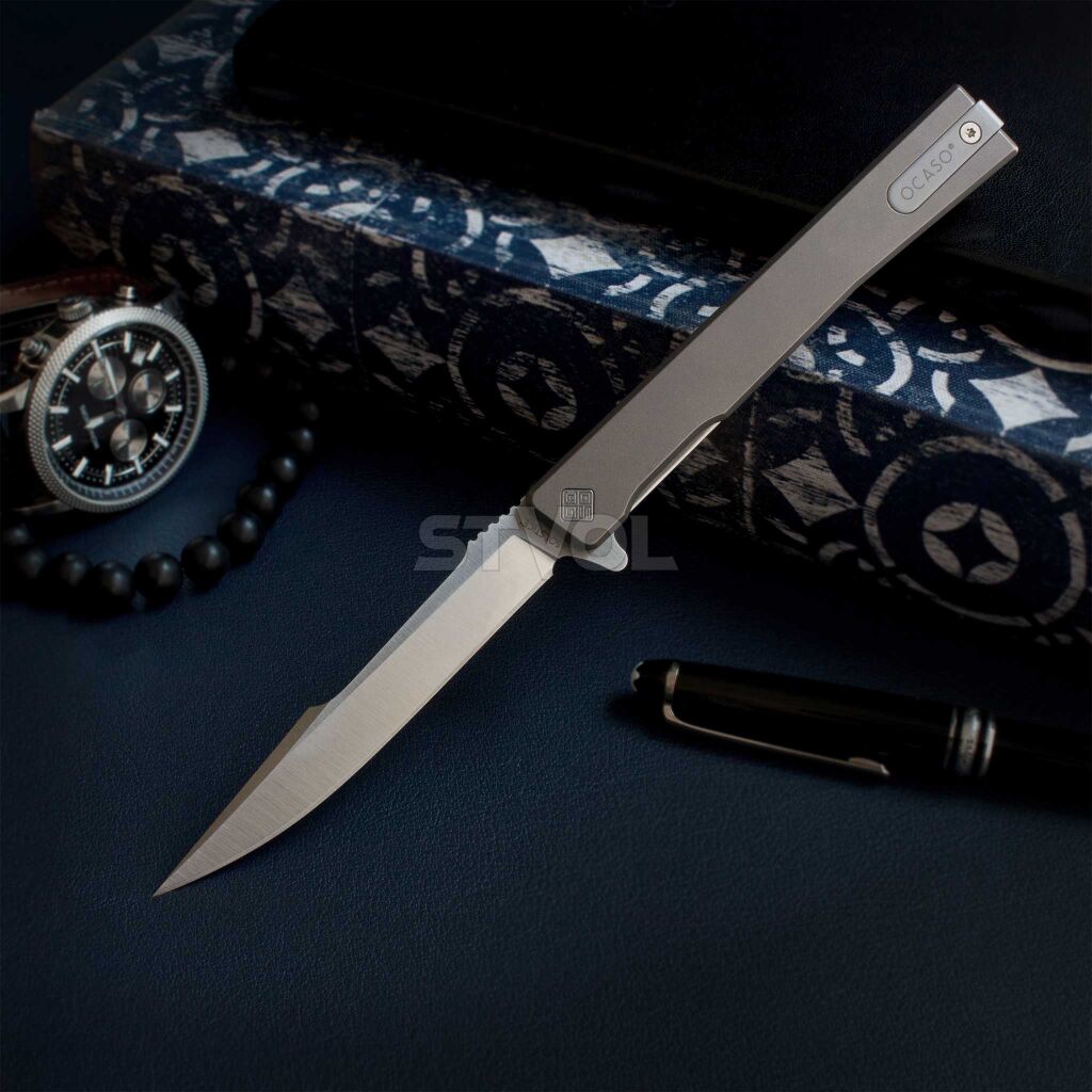 Ніж Ocaso "Solstice", Harpoon, Titanium, Satin фото 4