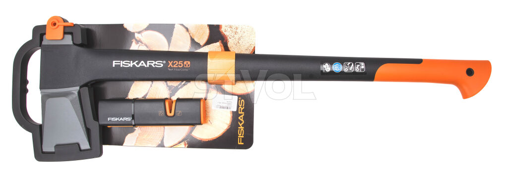 Сокира-колун Fiskars Х25 + точилка фото