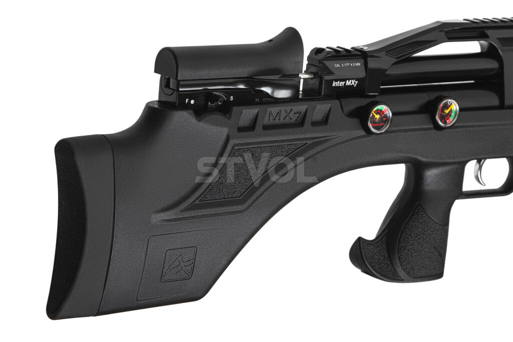 Пневматическая Редукторная PCP винтовка  Aselkon MX7 Black кал. 4.5 Фото 6