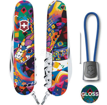 Нож Victorinox Swiss Army Climber Zodiac Яркая змея Фото 2