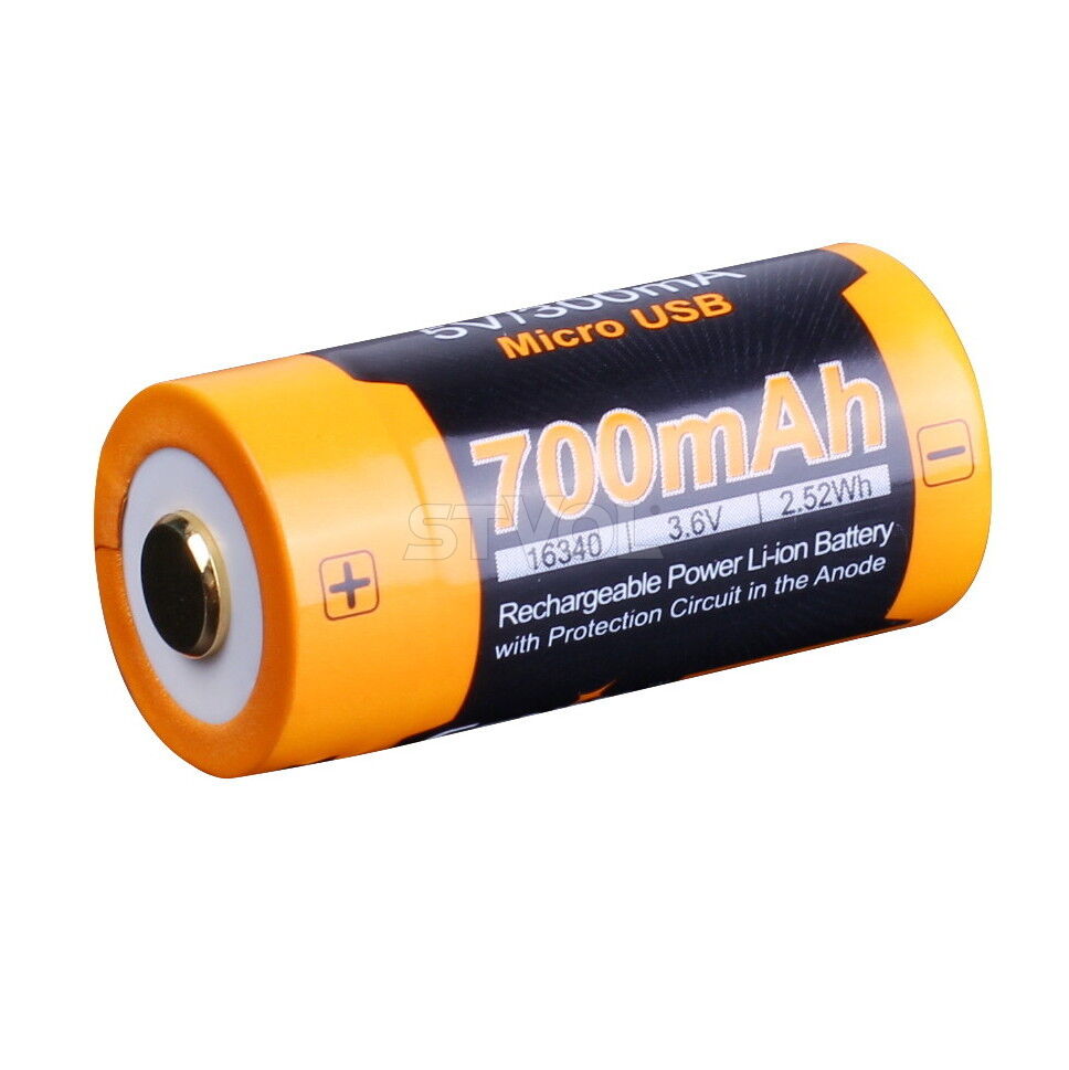 ARB-L16-700UP Акумулятор 16340 Fenix 700 UP mAh Li-ion micro usb зарядка Фото 2