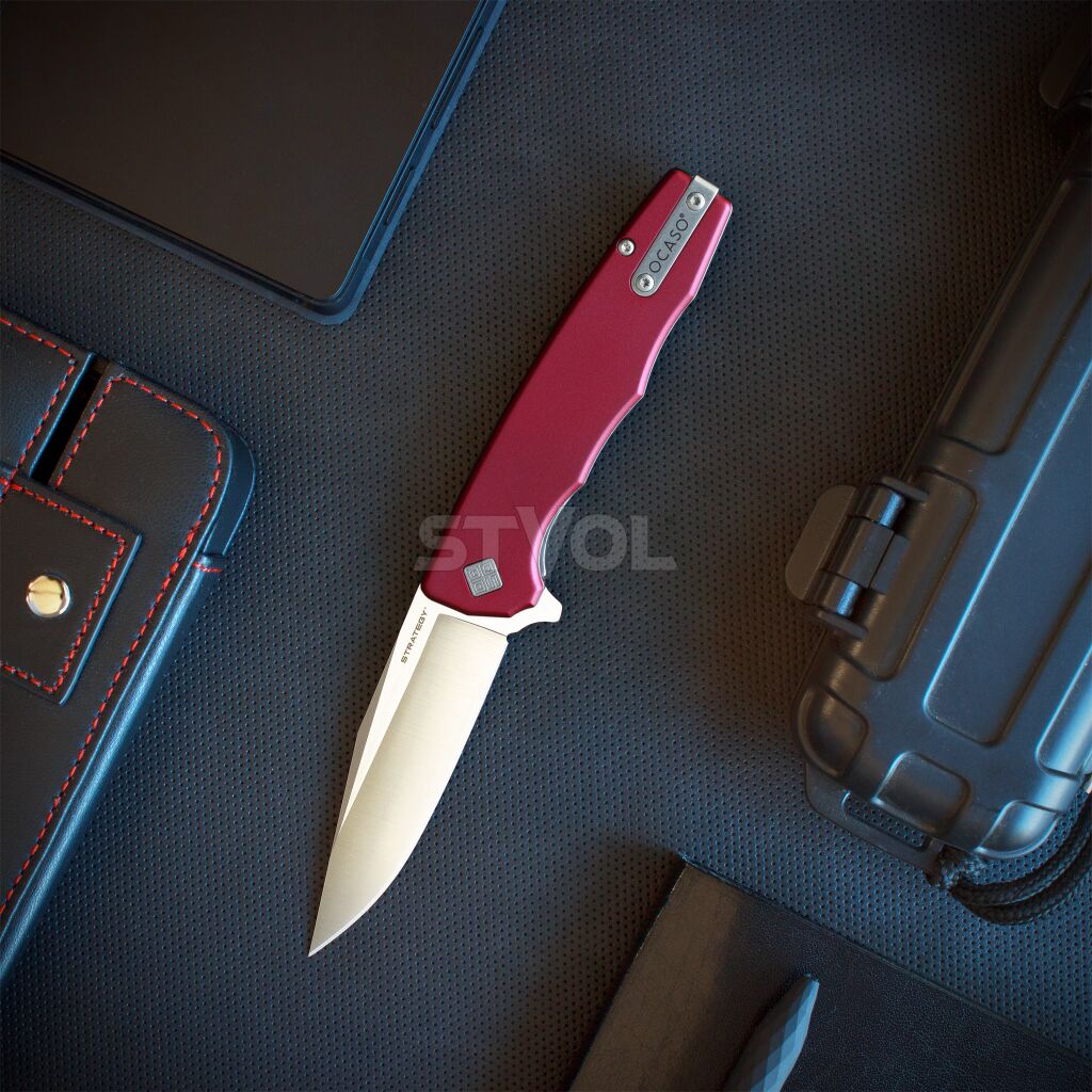 Ніж Ocaso "Strategy", Red Aluminum, Satin фото 4