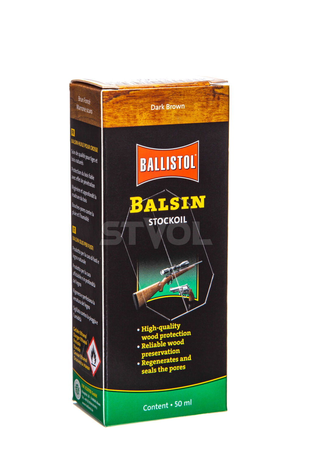 Масло для догляду за деревом Balsin 50мл. (Темно-коричневе) фото 2