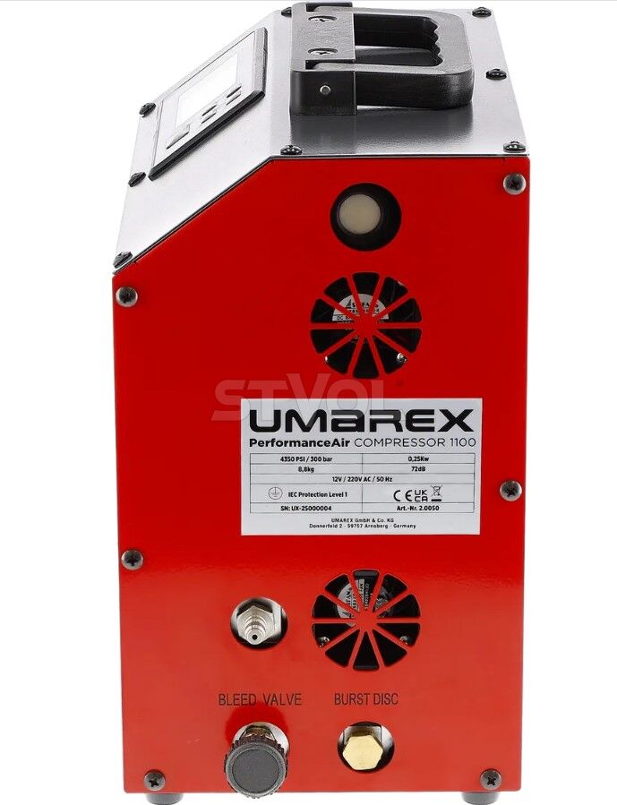Компресор для PCP пневматики Umarex PAC 1100 PerformanceAir 300 Bar (12v/230v) фото 3
