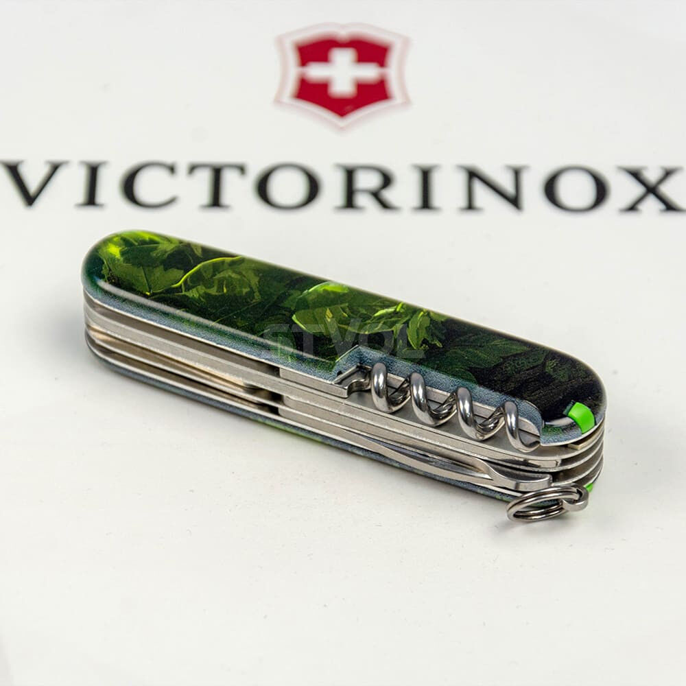 Нож Victorinox Swiss Army Huntsman Zodiac Зеленый деревянный дракон Фото 7