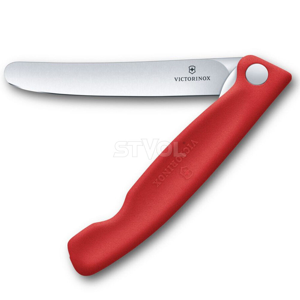 Ніж кухонний складний Victorinox SwissClassic 11 см, заокруглений, червоний фото