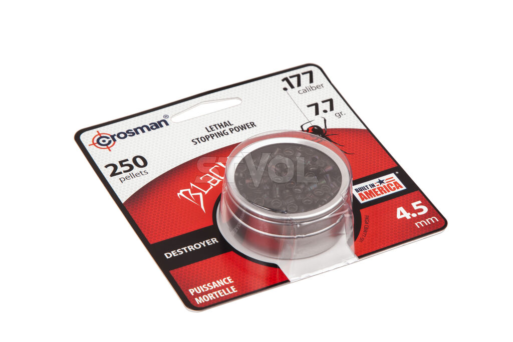 Кульки для пневматичних гвинтівок Crosman Black Widow 0.49 г, кал.177(4.5 мм), уп. 250 шт. фото 2