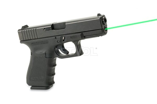 Лазерный целеуказатель интегрированный под Glock 19 Gen 4 (зелёный)