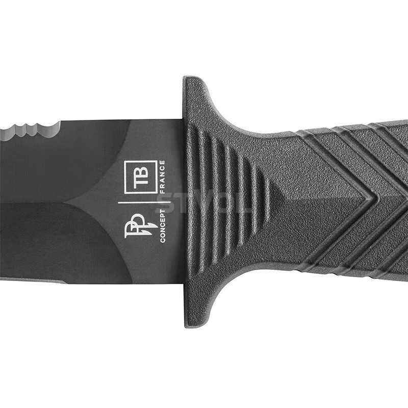 Ніж Tb Outdoor "Protecteur", чорний PA6, MOX, кайдексні піхви фото 4