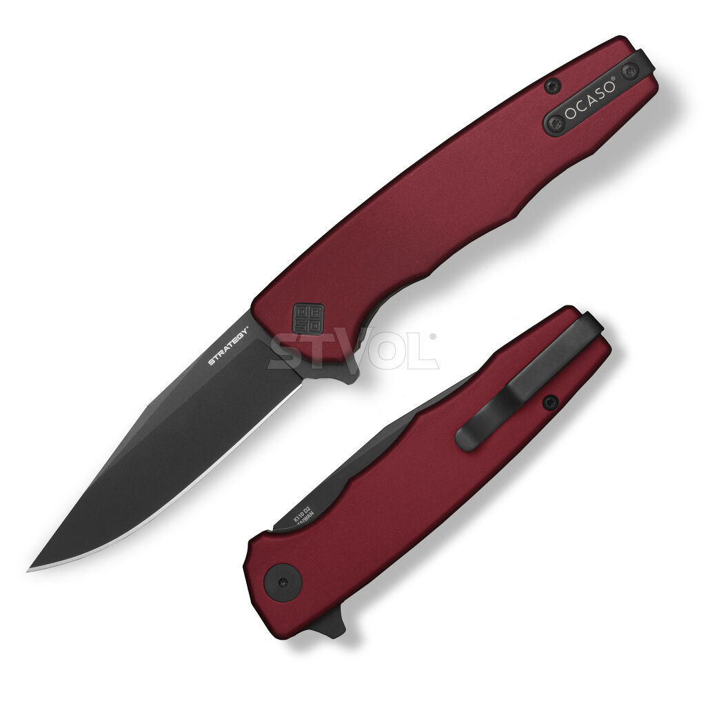 Ніж Ocaso "Strategy", Red Aluminum, Black фото