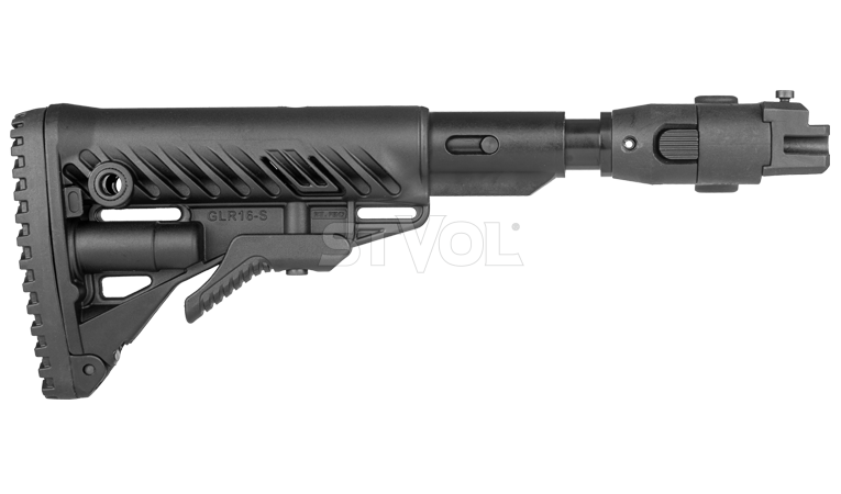 Приклад FAB M4 з амортизатором для AK 47, полімер, чорний фото 5