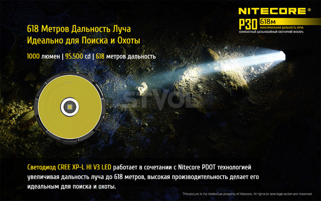 Ліхтар Nitecore P30 фото 4