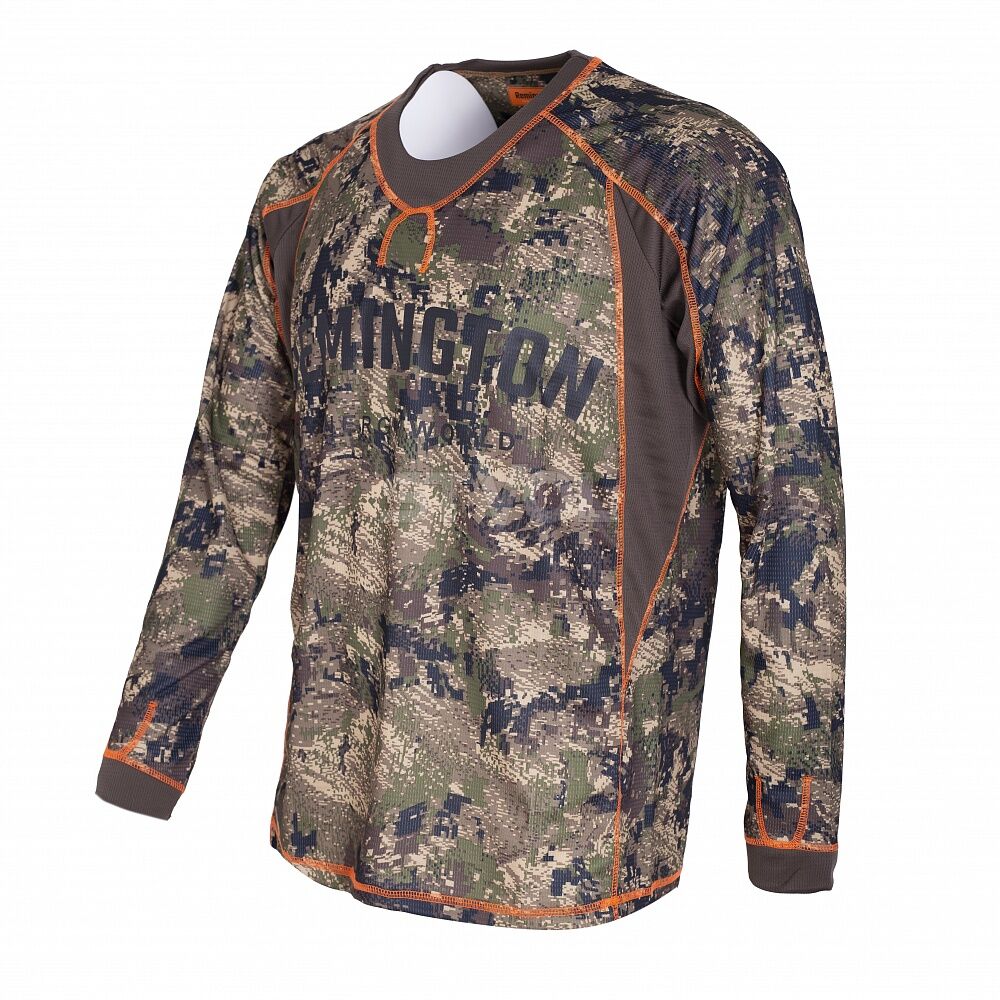 Футболка длинный рукав Fit Shirt Green Forest "Remington" фото 2