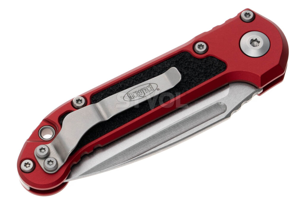 Нож Microtech L.U.D.T. S/E Gen III,  stonewash клинок, красная рукоять Фото 5