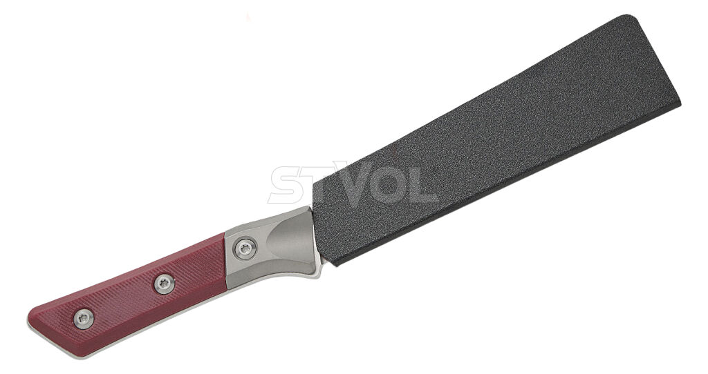 Обробний кухонний ніж Microtech Boning 6.125" Stonewash Merlot G-10 з больстером фото 4