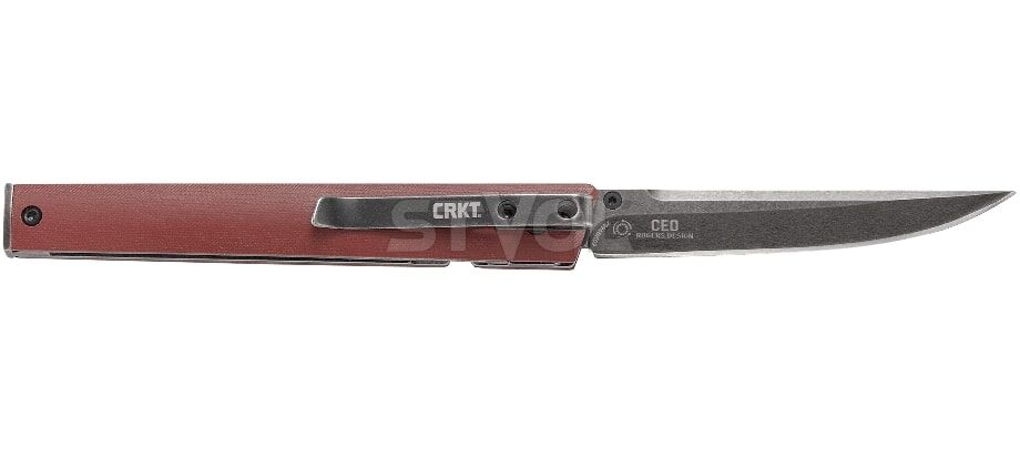 Нож CRKT "CEO", шпенёк, burgundy, D2 Фото 2