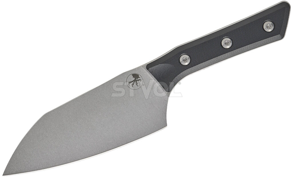 Кухонный ніж Microtech Santoku 6" Stonewash Black G-10 фото