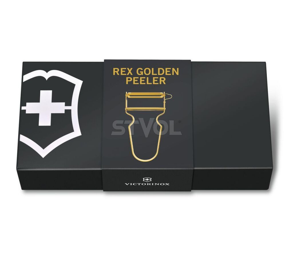 Овочечистка Victorinox REX, позолота, одностороння гладка РК фото 6