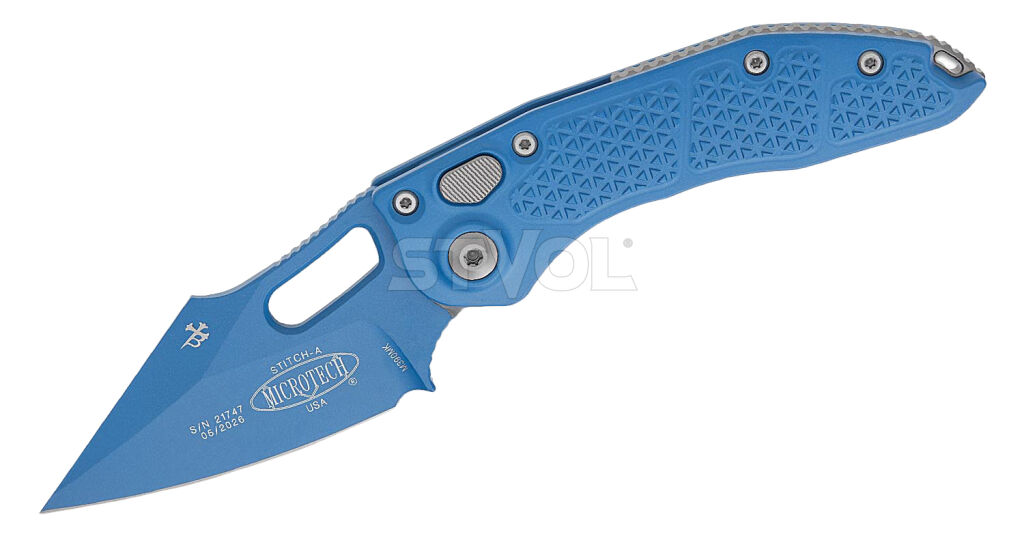 Ніж Microtech Stitch S/E Standard Cerakote blue bead blast hardware фото