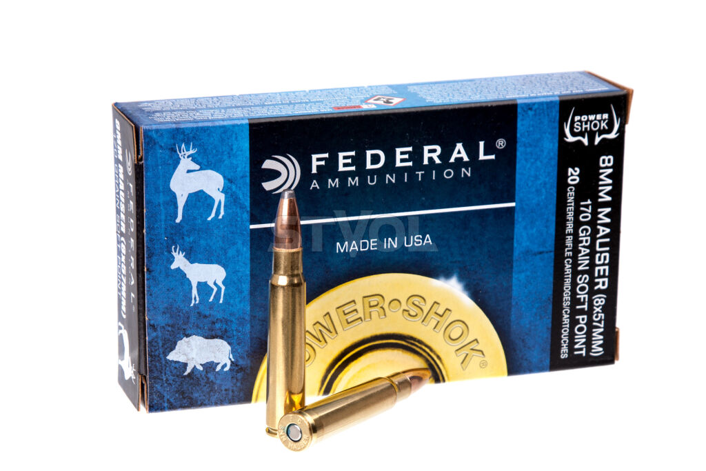 Патрон нарезной Federal Power-shok 8mm Mauser JSP 170GR (11.02 г)