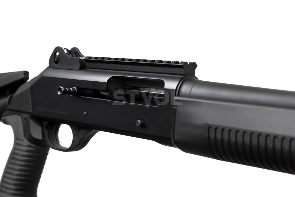 Рушниця гладкоствольна TAC-12 Black 12 кал. 18,5" Telescopic Stock з чохлом. фото 2