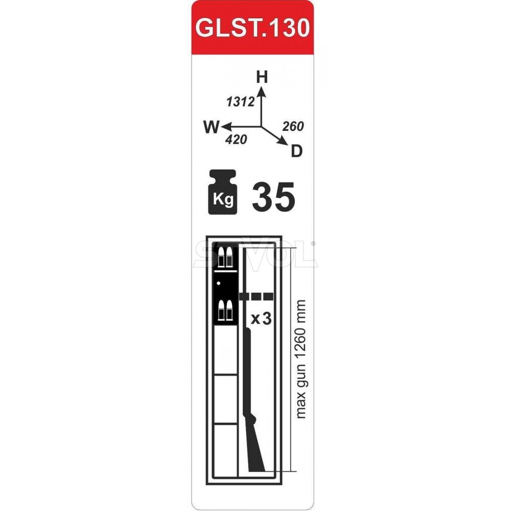 Сейф збройовий GLST.130K фото 4
