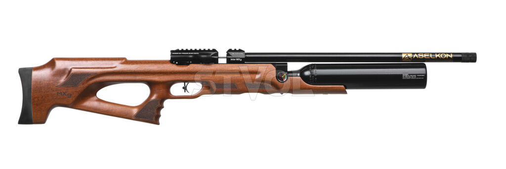 Пневматична Редукторна PCP гвинтівка  Aselkon MX9 Sniper Wood  кал. 4.5 фото 2