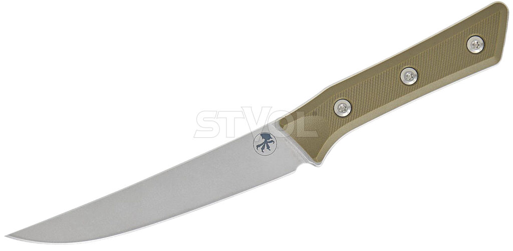 Обробний кухонний ніж Microtech Boning 6.125" Stonewash  OD Green G-10 фото