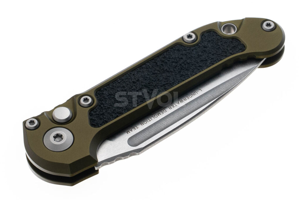 Нож Microtech L.U.D.T. S/E Gen III,  stonewash клинок, руків'я  OD Green фото 4