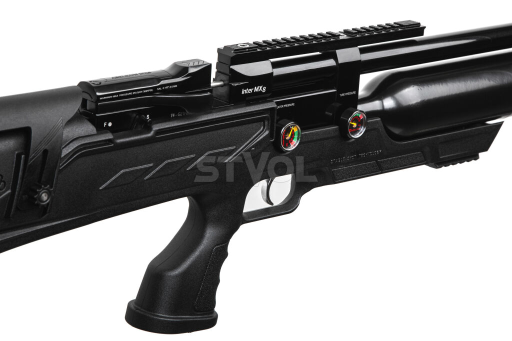 Пневматическая Редукторная PCP винтовка  Aselkon MX8 Evoc Black  кал. 4.5 Фото 3