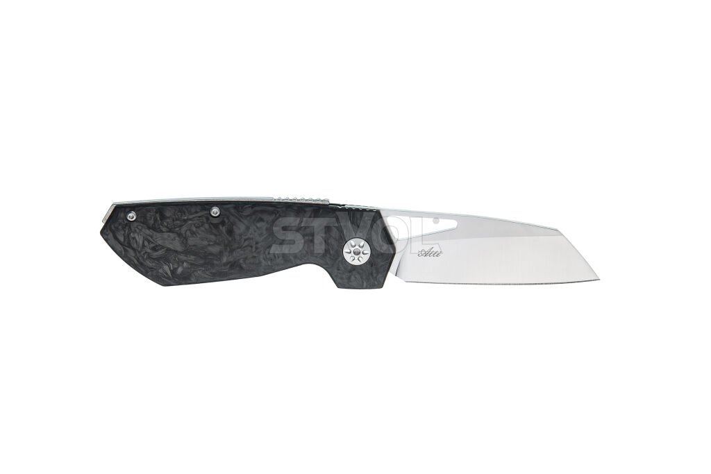 Ніж Maserin W2, M390,  fat carbon, чорний фото 2