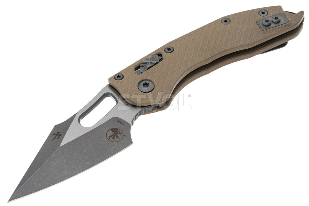 Ніж Microtech Stitch Ram-Lock, fluted, Apoc, руків'я G10 tan фото