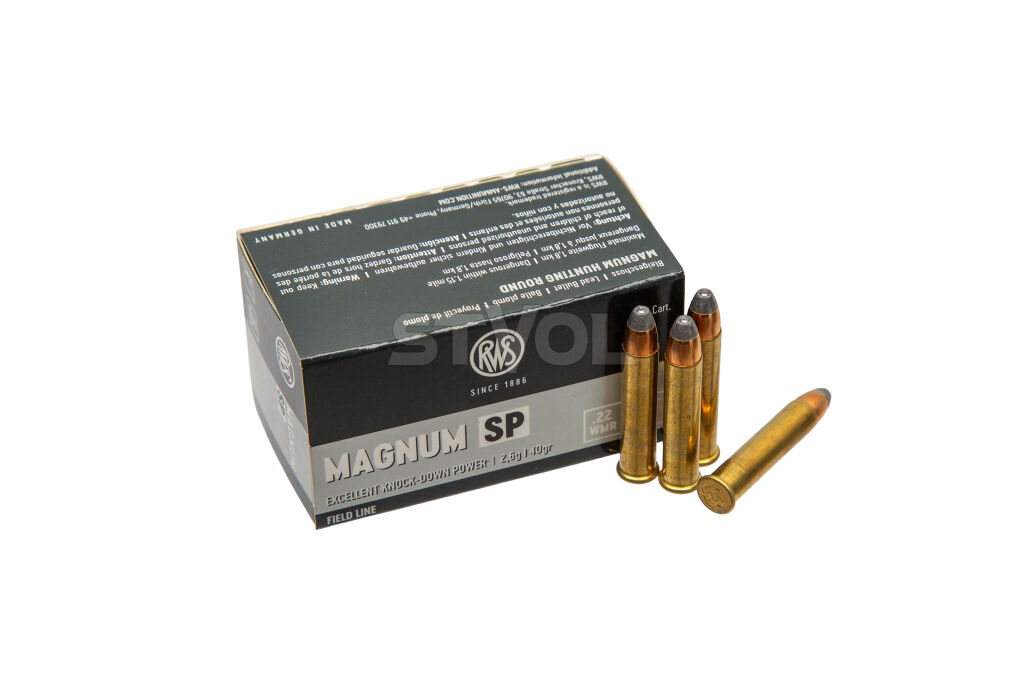 2133075 Патроны нарезные RWS TM, кал. 22 WMR, 40GR (2,6 г), 595 м/с, 50 шт/уп.