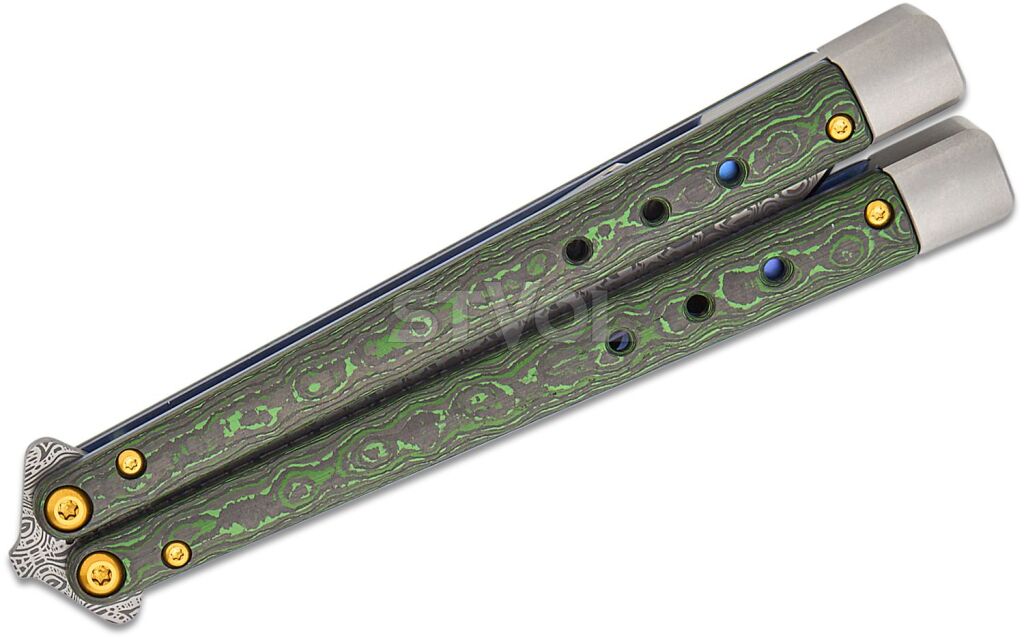 Ніж Benchmade "Necron Limited", balisong, monarch dama,jungle wear fat carbon фото 3