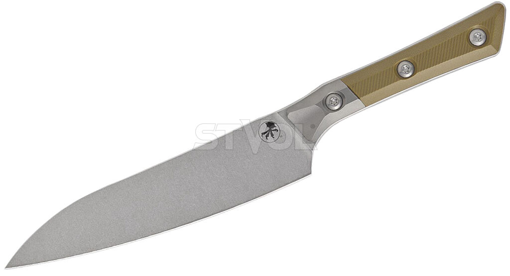 Універсальний кухонний ніж Microtech Utility 6" OD Green  G-10 з больстером фото