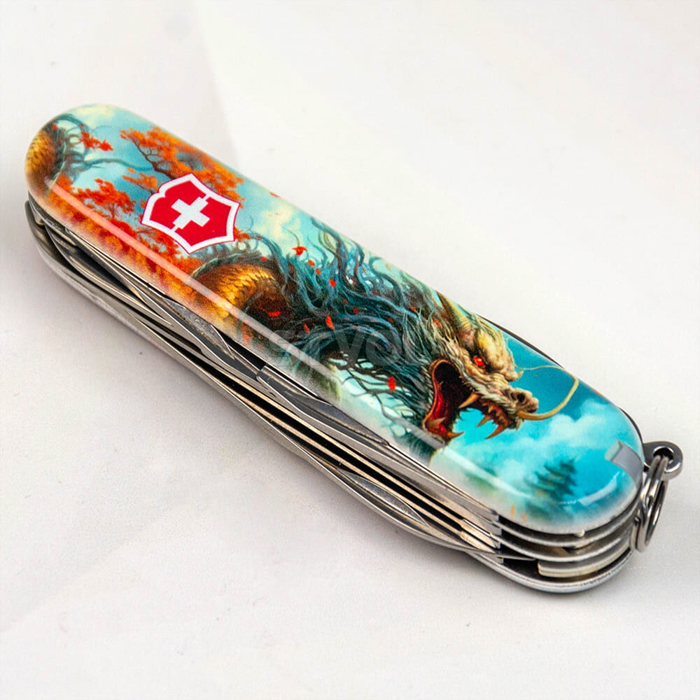 Ніж Victorinox Swiss Army Huntsman Zodiac Бойовий дракон фото 2