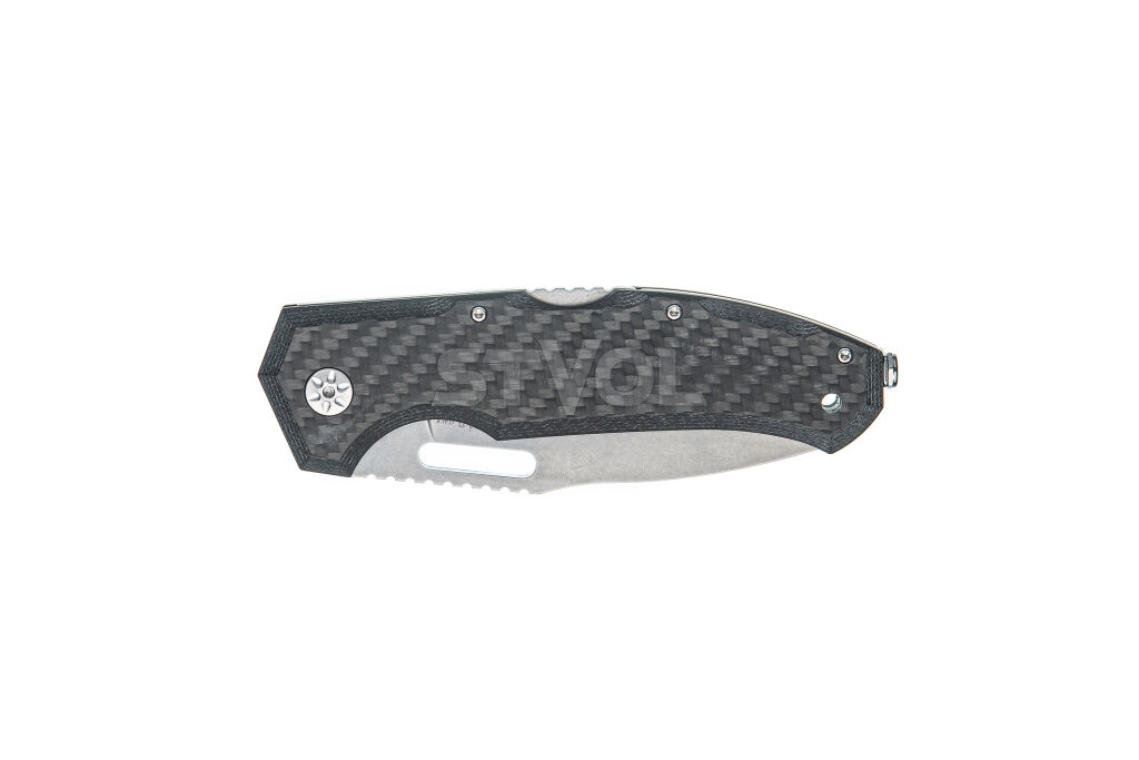 Ніж Maserin Nimrod, M390, carbon fiber, чорний фото 4