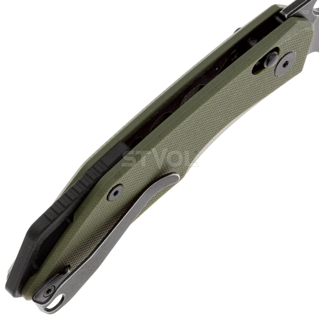 Нож SRM Cub 261M-GP, 154CM, G10, олива Фото 3