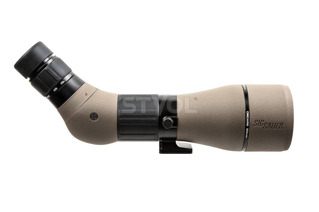 Зрительная труба Sig Optics OSCAR8, 27-55X80MM, HDX LENS, ANGLED EYEPIECE, FDE Фото 4